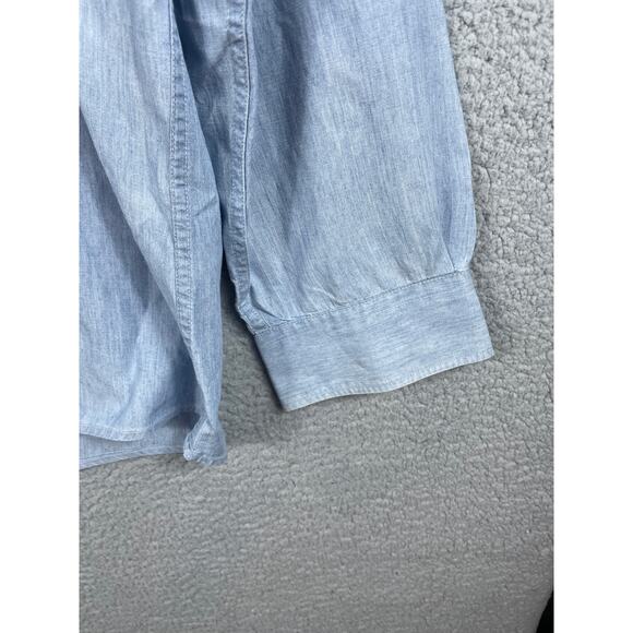 Boss By Hugo Boss Mens Size L Light Blue Long Sleeve Button Up Shirt - Picture 7 of 12
